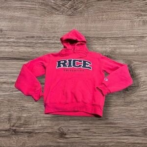 Rice University Women’s Pink Sweatshirt Hoodie Champions Size Small